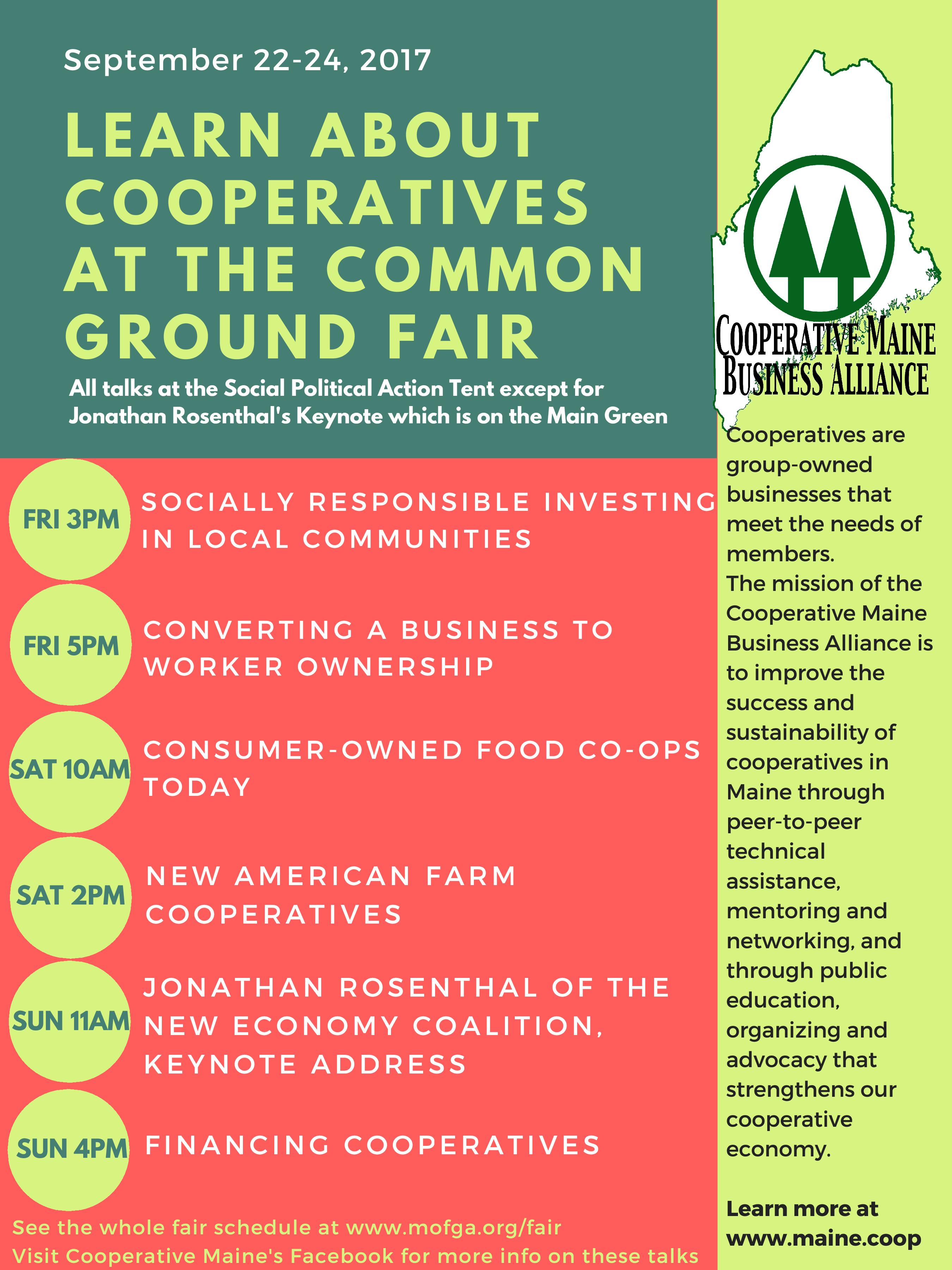 CDI & Partners at This Year's Common Ground Fair Cooperative
